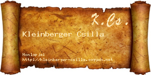 Kleinberger Csilla névjegykártya